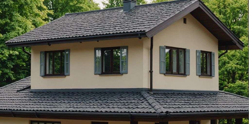 Affordable roofing options for a budget-friendly house, showcasing the cheapest types of roofs available.